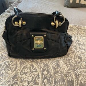 Vintage Y2K B. Makowsky Supple Black pebbles Leather Slouchy Tote Bag, Oversized